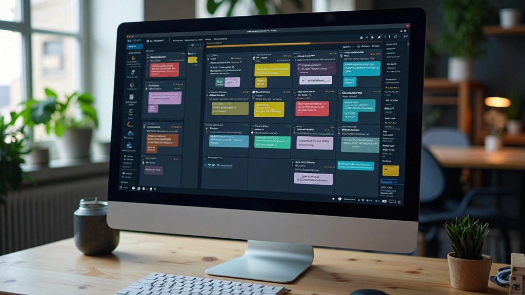 Scherm toont CSS Grid layout met kleurgecodeerde secties en kolommen